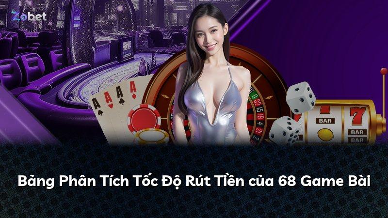 Bảng Phân Tích Tốc Độ Rút Tiền của 68 Game Bài