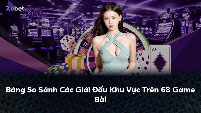 Bảng So Sánh Các Giải Đấu Khu Vực Trên 68 Game Bài