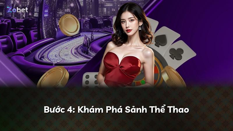 Bước 4: Khám Phá Sảnh Thể Thao